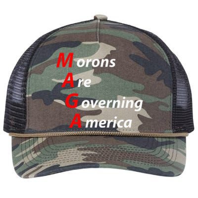 Morons Are Governing America Anti Trump Political Retro Rope Trucker Hat Cap