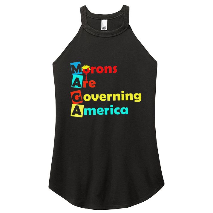 Morons Are Governing America Women's Perfect Tri Rocker Tank