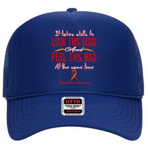 Myelofibrosis Awareness Gift High Crown Mesh Back Trucker Hat