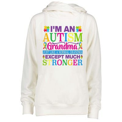 Motivational Autism Grandma Autism Awareness Slogan Autism Advocacy Womens Funnel Neck Pullover Hood