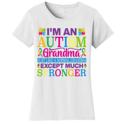 Motivational Autism Grandma Autism Awareness Slogan Autism Advocacy Women's T-Shirt