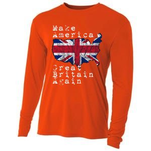 Make America Great Britain Again Funny Gift For Brits Gift Cooling Performance Long Sleeve Crew