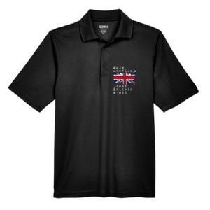 Make America Great Britain Again Funny Gift For Brits Gift Men's Origin Performance Pique Polo