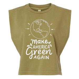 Make America Green Again Climate Changes Nature Reforms Gift Garment-Dyed Women's Muscle Tee