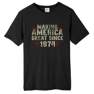 Making America Great Since 1974 Design 48th Birthday Tall Fusion ChromaSoft Performance T-Shirt