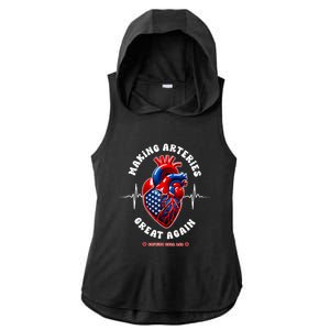 Making Arteries Great Again Cardiac Cath Lab Ladies PosiCharge Tri-Blend Wicking Draft Hoodie Tank