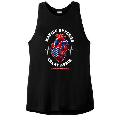 Making Arteries Great Again Cardiac Cath Lab Ladies PosiCharge Tri-Blend Wicking Tank