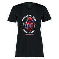 Making Arteries Great Again Cardiac Cath Lab Women's Momentum V-Neck T-Shirt