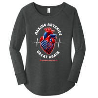 Making Arteries Great Again Cardiac Cath Lab Women's Perfect Tri Tunic Long Sleeve Shirt