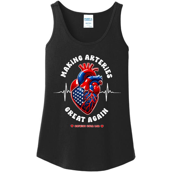 Making Arteries Great Again Cardiac Cath Lab Ladies Essential Tank