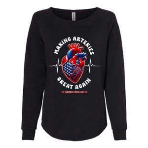 Making Arteries Great Again Cardiac Cath Lab Womens California Wash Sweatshirt