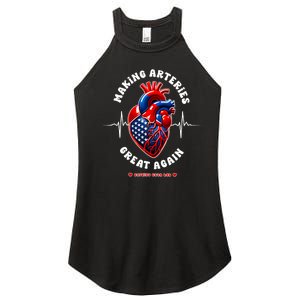 Making Arteries Great Again Cardiac Cath Lab Women's Perfect Tri Rocker Tank