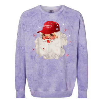 Make America Great Again Pro Trump Santa Christmas Colorblast Crewneck Sweatshirt