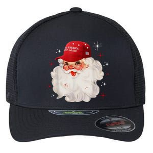 Make America Great Again Pro Trump Santa Christmas Flexfit Unipanel Trucker Cap