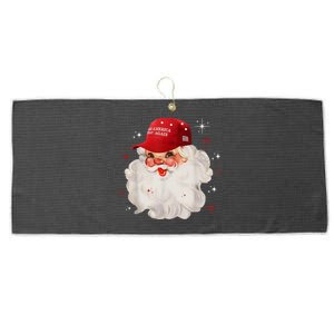 Make America Great Again Pro Trump Santa Christmas Large Microfiber Waffle Golf Towel