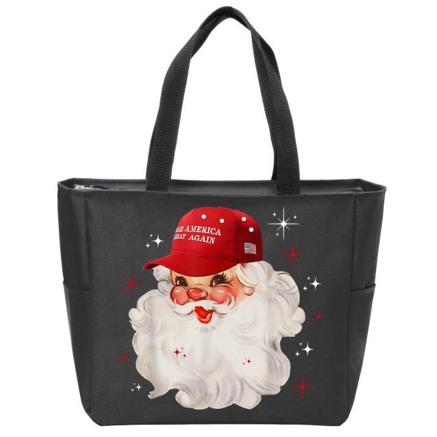 Make America Great Again Pro Trump Santa Christmas Zip Tote Bag