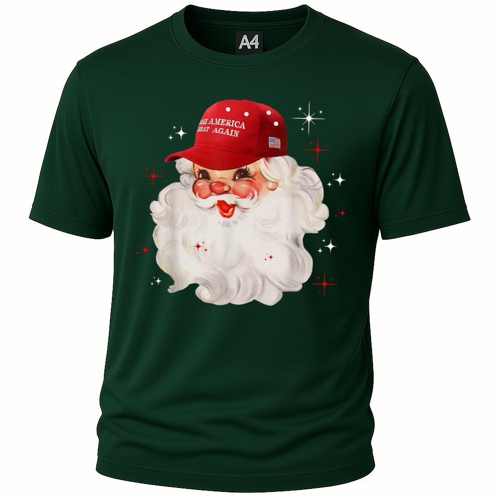 Make America Great Again Pro Trump Santa Christmas Cooling Performance Crew T-Shirt