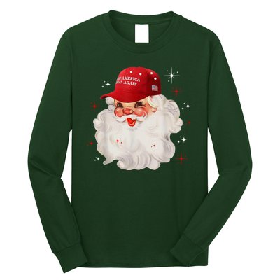 Make America Great Again Pro Trump Santa Christmas Long Sleeve Shirt