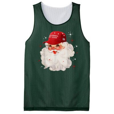 Make America Great Again Pro Trump Santa Christmas Mesh Reversible Basketball Jersey Tank