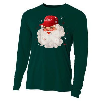 Make America Great Again Pro Trump Santa Christmas Cooling Performance Long Sleeve Crew