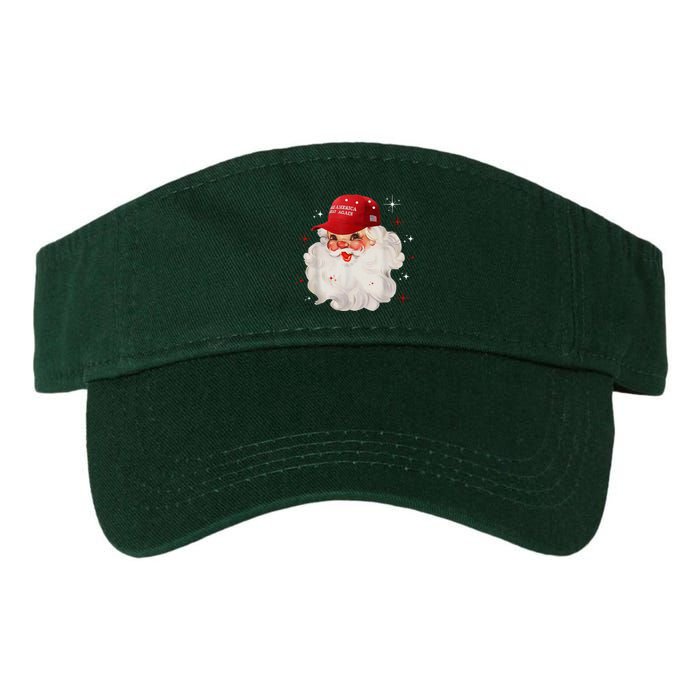 Make America Great Again Pro Trump Santa Christmas Valucap Bio-Washed Visor