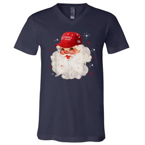 Make America Great Again Pro Trump Santa Christmas V-Neck T-Shirt