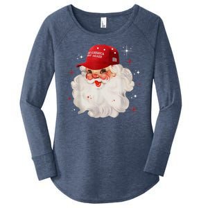 Make America Great Again Pro Trump Santa Christmas Women's Perfect Tri Tunic Long Sleeve Shirt