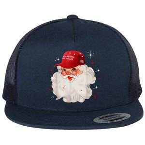 Make America Great Again Pro Trump Santa Christmas Flat Bill Trucker Hat