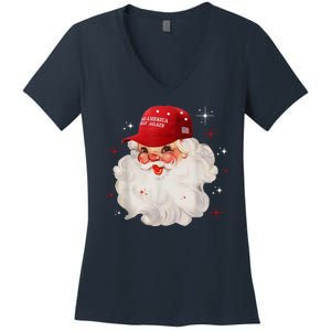 Make America Great Again Pro Trump Santa Christmas Women's V-Neck T-Shirt