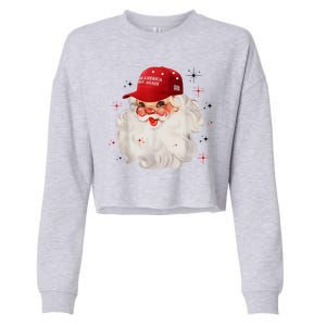 Make America Great Again Pro Trump Santa Christmas Cropped Pullover Crew