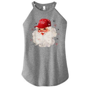 Make America Great Again Pro Trump Santa Christmas Women's Perfect Tri Rocker Tank