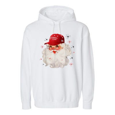 Make America Great Again Pro Trump Santa Christmas Garment-Dyed Fleece Hoodie