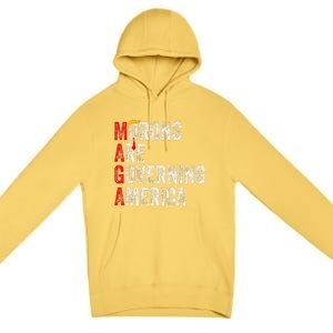 Morons Are Governing America Funny Trump 2024 Premium Pullover Hoodie