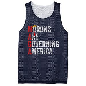 Morons Are Governing America Funny Trump 2024 Mesh Reversible Basketball Jersey Tank