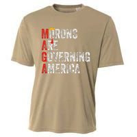 Morons Are Governing America Funny Trump 2024 Cooling Performance Crew T-Shirt