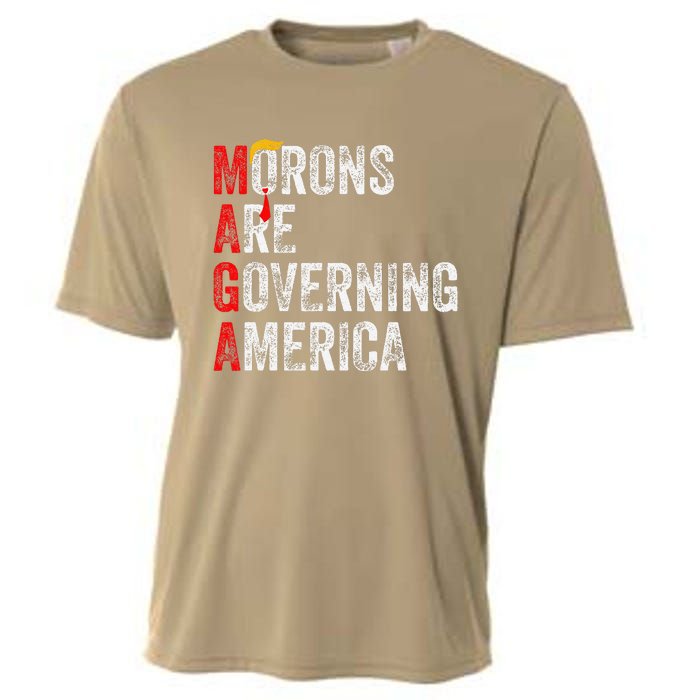 Morons Are Governing America Funny Trump 2024 Cooling Performance Crew T-Shirt