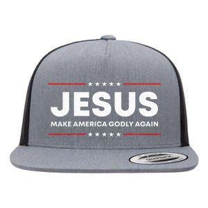 Make America Godly Again for Patriotic Christians Flat Bill Trucker Hat