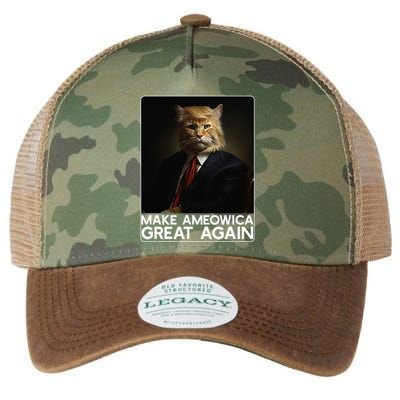 Make Ameowica Great Again Funny Donald Trump Cat Meme Legacy Tie Dye Trucker Hat