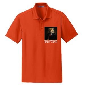 Make Ameowica Great Again Funny Donald Trump Cat Meme Dry Zone Grid Polo