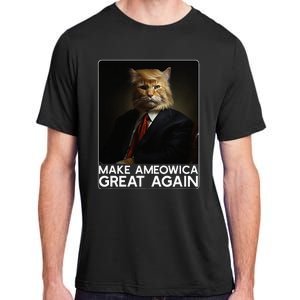 Make Ameowica Great Again Funny Donald Trump Cat Meme Adult ChromaSoft Performance T-Shirt