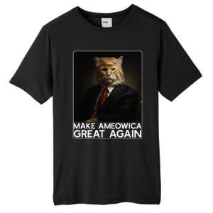 Make Ameowica Great Again Funny Donald Trump Cat Meme Tall Fusion ChromaSoft Performance T-Shirt