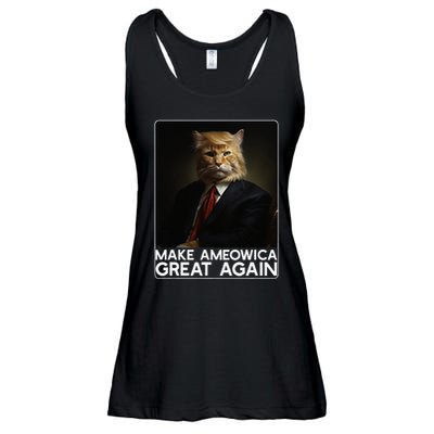 Make Ameowica Great Again Funny Donald Trump Cat Meme Ladies Essential Flowy Tank