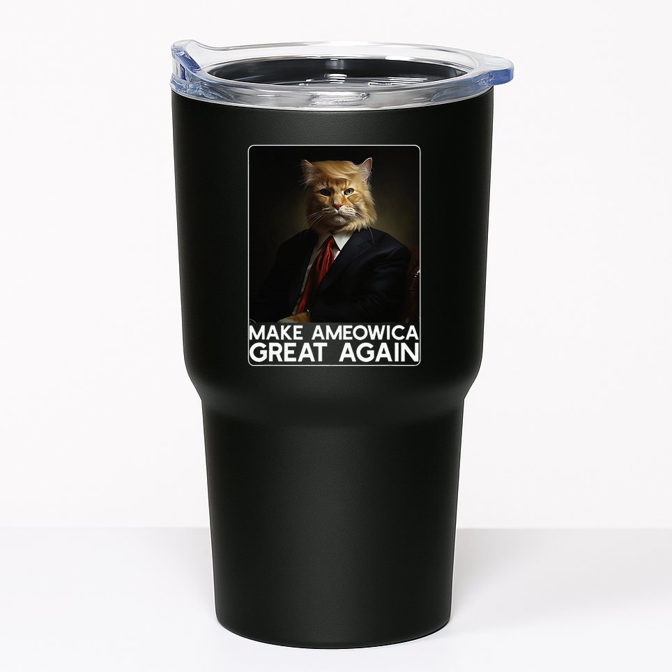Make Ameowica Great Again Funny Donald Trump Cat Meme Tumbler