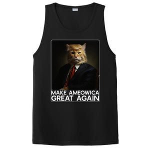 Make Ameowica Great Again Funny Donald Trump Cat Meme PosiCharge Competitor Tank