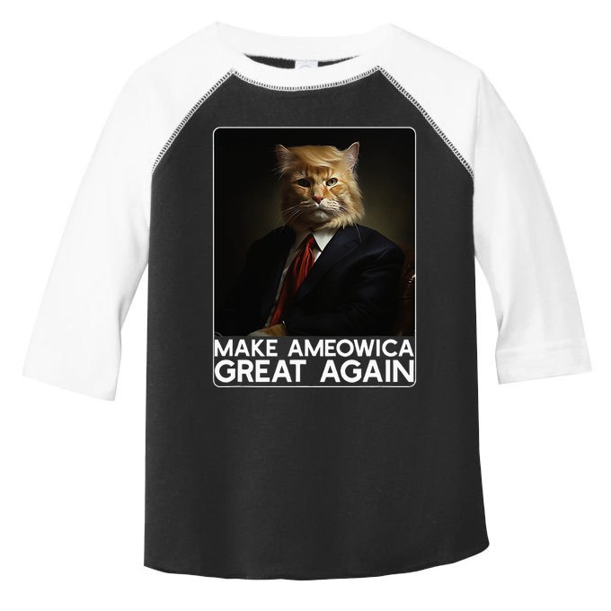 Make Ameowica Great Again Funny Donald Trump Cat Meme Toddler Fine Jersey T-Shirt