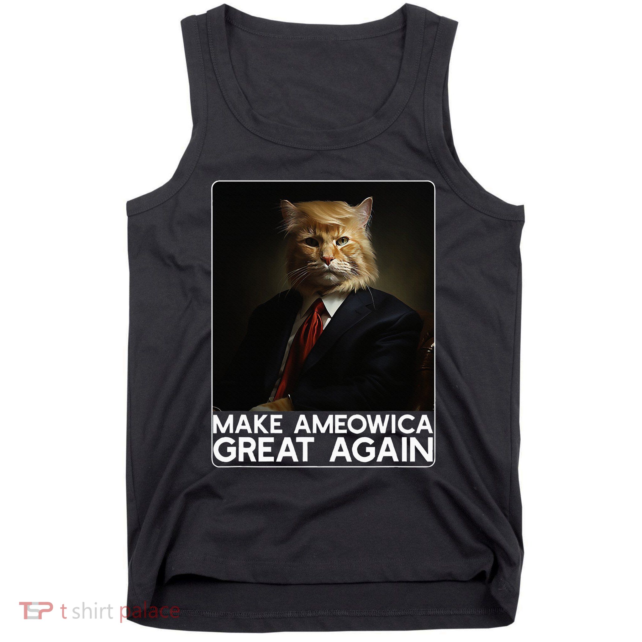 Make Ameowica Great Again Funny Donald Trump Cat Meme Tank Top
