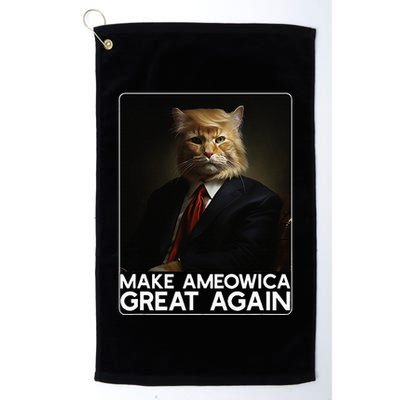 Make Ameowica Great Again Funny Donald Trump Cat Meme Golf Towel