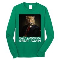 Make Ameowica Great Again Funny Donald Trump Cat Meme Long Sleeve Shirt