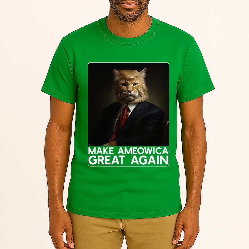 Make Ameowica Great Again Funny Donald Trump Cat Meme Tall T-Shirt