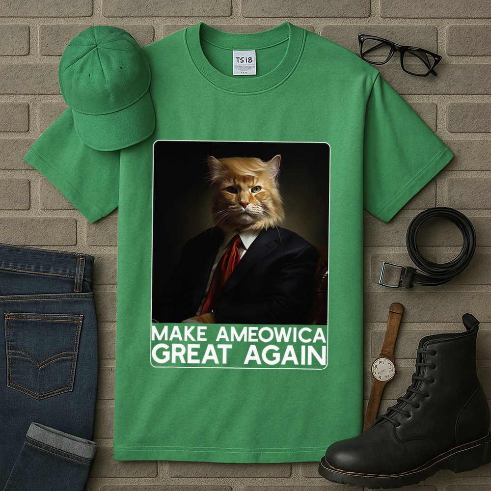 Make Ameowica Great Again Funny Donald Trump Cat Meme Tall T-Shirt